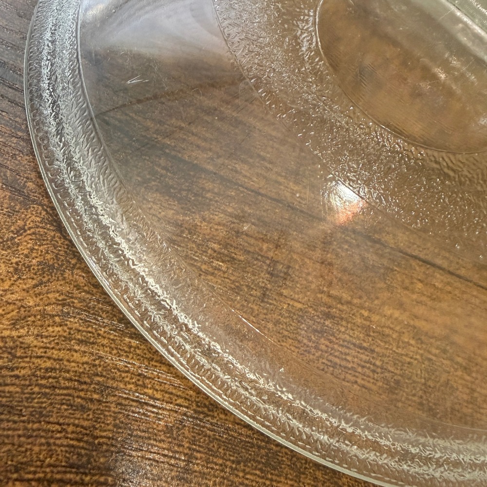 Vtg Club Aluminum Clear Glass Replacement Lid SP-2-C 7.25 Inch Clover Design - Picture 5 of 10
